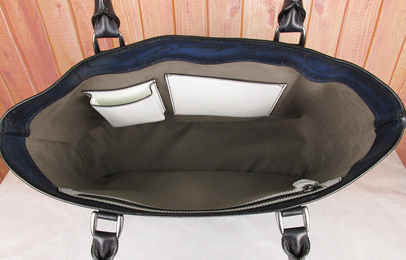 MYO12060 Berluti ベルルッティ Toujours トゥジュール カリグラフィ レザー トートバッグ DEEP ROTHKO×WHITE 新品_画像4
