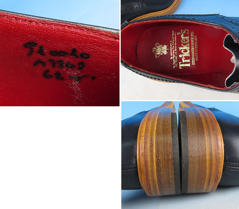 MYF8854 Tricker's×Trading post トリッカーズ トレーディングポスト別注 M7369 セミブローグシューズ 6.5 紺赤_画像7