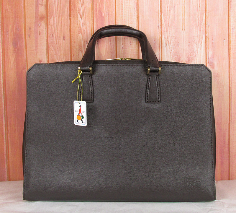 LYO13071 PORTER Porter 163-03295 NEWS briefcase S unused goods dark brown 