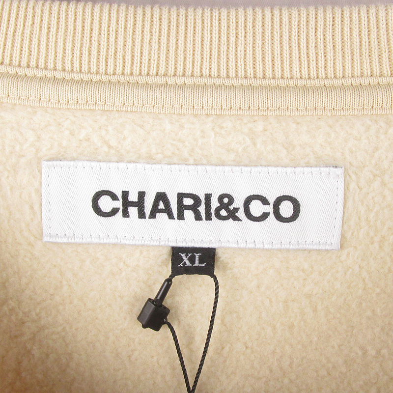 MFW18876 CHARI&CO チャリアンドコー クルーネック スウェット SCRIPT LOGO cac-01-2110-03 XL 未使用 ライトブラウン_画像3