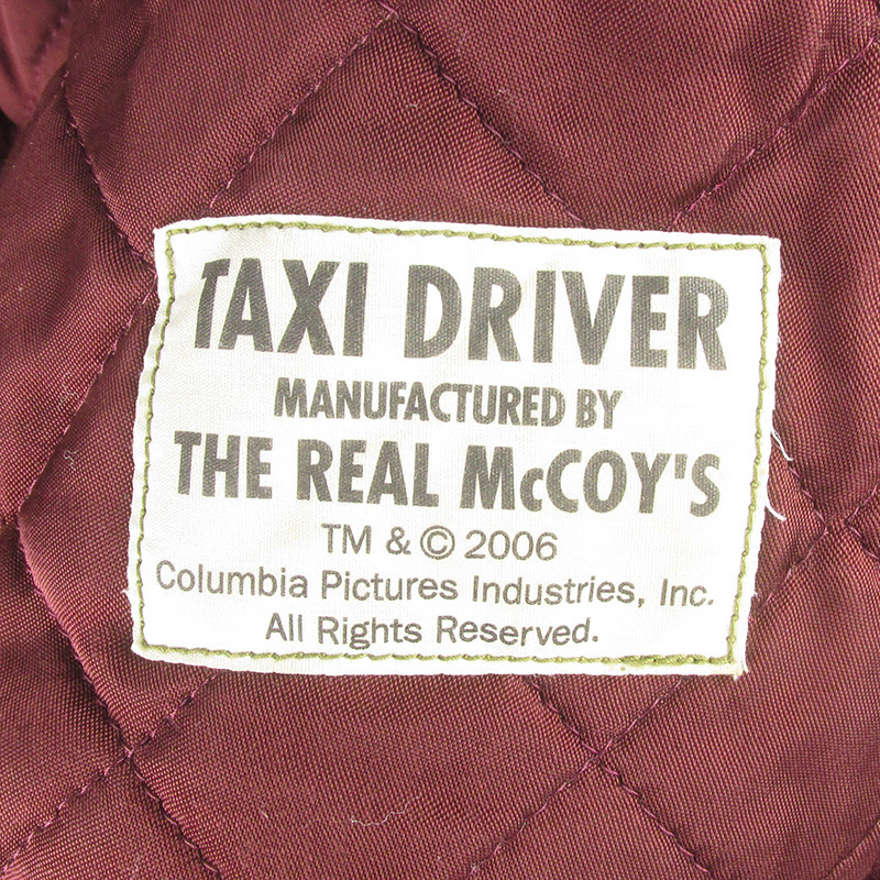 NMAWKHJ18087 REAL McCOY'S リアルマッコイズ タンカースジャケット タクシードライバー SMALL_画像5