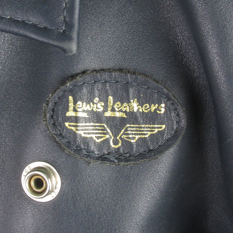 MFJ18126 Lewis Leathers ルイスレザー サイクロン ライダースジャケット 34 ネイビー系_画像7