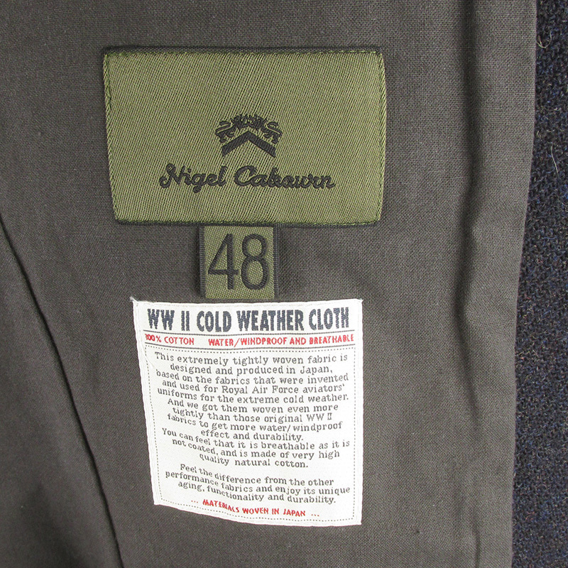 NLAWKHJ18582 Nigel Cabourn ナイジェルケーボン マロリージャケット