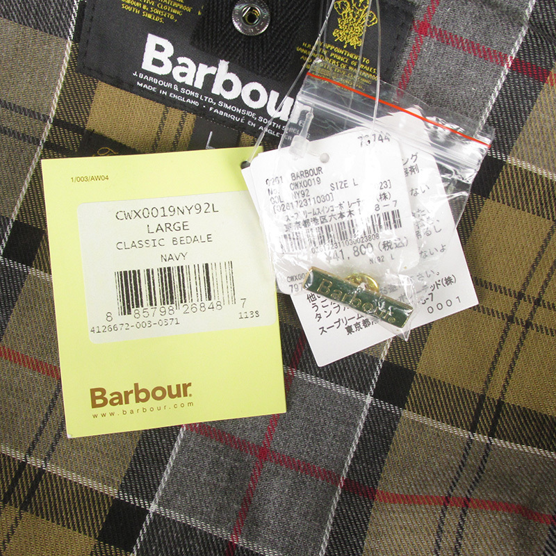 MFJ17989 BARBOUR バブアー オイルドコットン クラシックビデイルジャケット ボーイズ L 未使用 ネイビー_画像5