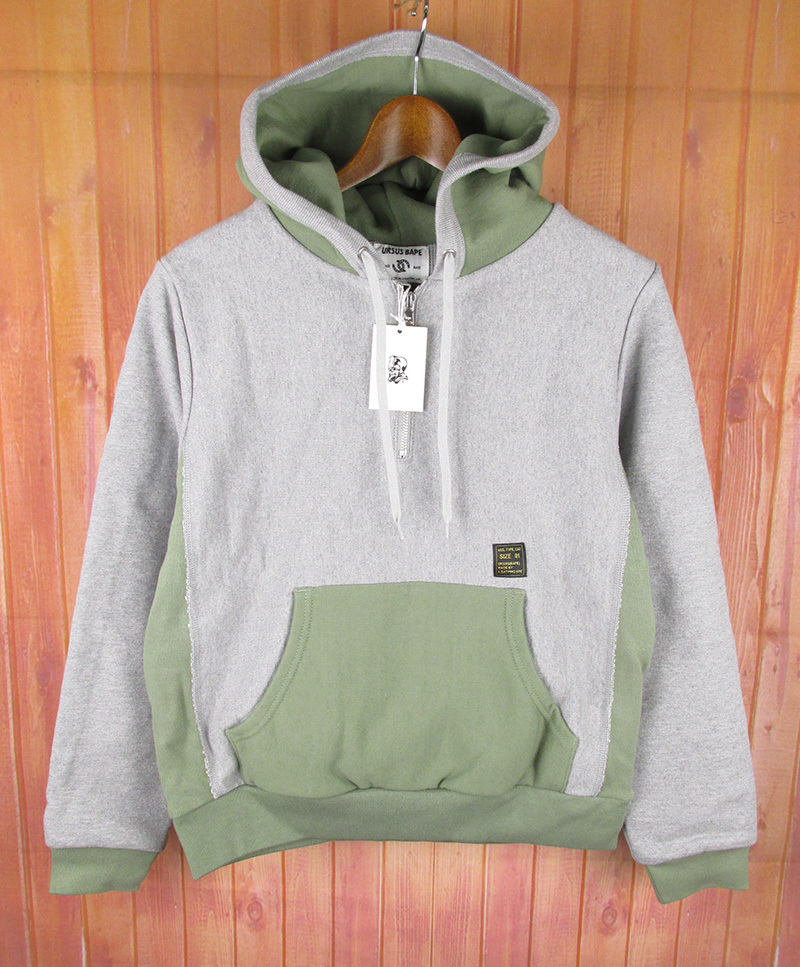 セール特価 アーサスベイプ BAPE URSUS LFW5987 ハーフジップ 新品 グレー 01 スウェットパーカー 裏サーマル スウェットシャツ、トレーナー セール特価 アーサスベイプ BAPE URSUS LFW5987 ハーフジップ 新品 グレー 01 スウェットパーカー 裏サーマル スウェットシャツ、トレーナー