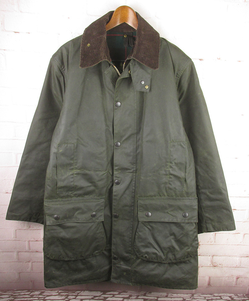 MFJ18739 BARBOUR バブアー NORTHUMBRIA ノーザンブリア オイルドジャケット 93年 3クレスト C38/97CM オリーブ系