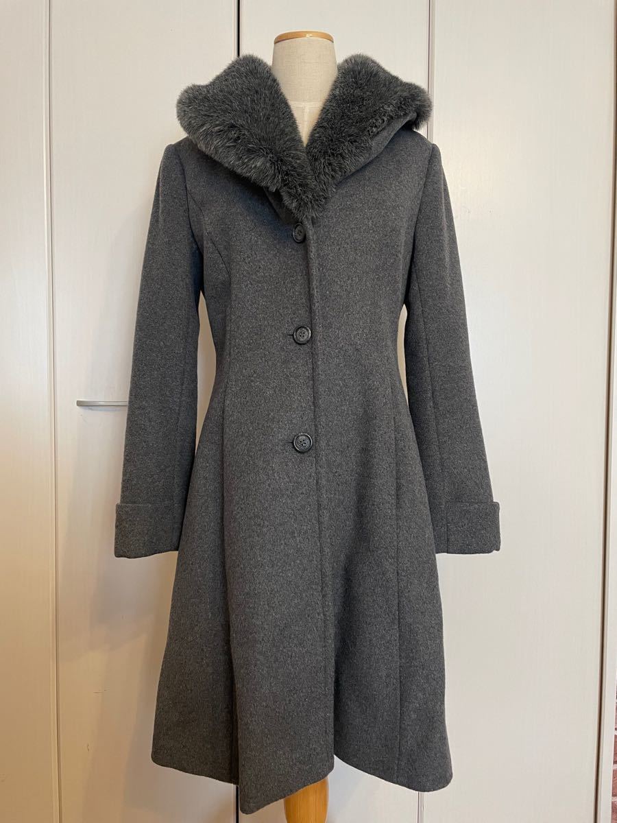 未使用 ラルフローレン LAUREN RALPH LAUREN ウールコート ファー付き