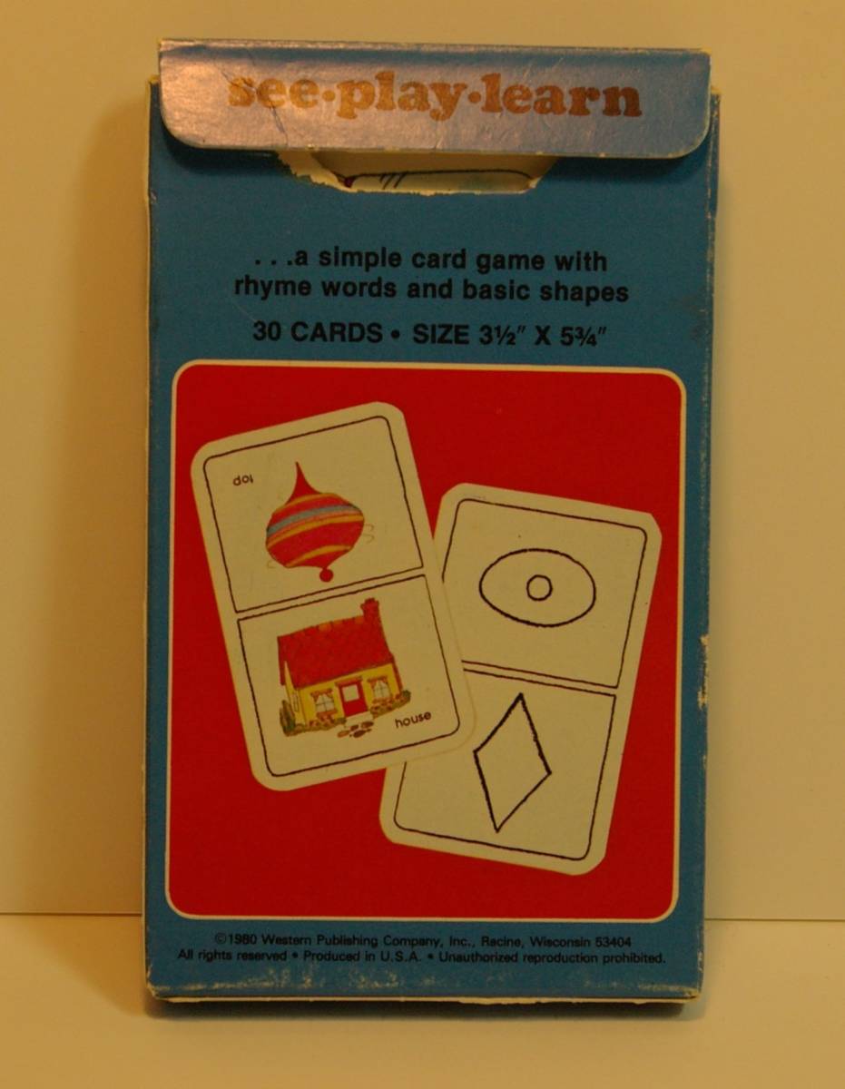 the scribbler`s/see&know OBJECTS/1980 period year. Vintage commodity /PRESCHOOL RHYMING CARDS