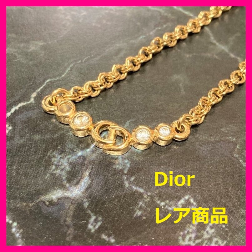 ☆極美品☆ 【ディオール】 Dior ネックレス ゴールド CD ロゴ ライン