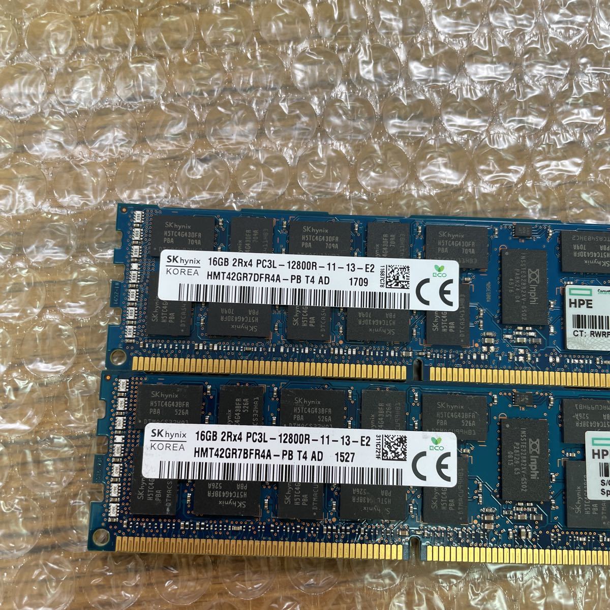 サーバー用 メモリ 16GB SK HYNIX 2RX4 PC3L-12800R 2枚セット_画像2