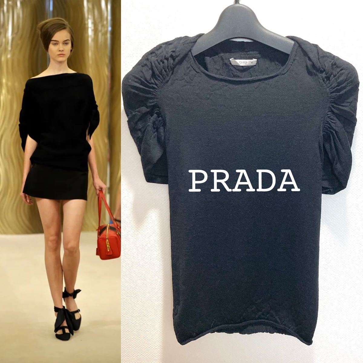 国内正規ランウェイコレクション□PRADA/プラダ 半袖春夏ニット
