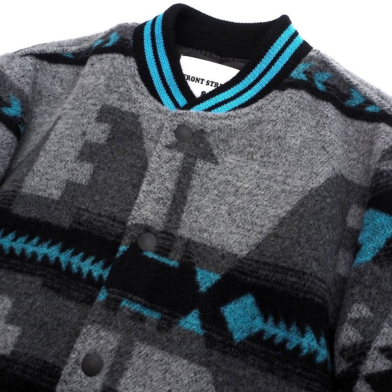 C03327 新品 FRONT STREET 8/ネイティブ柄 ボンバージャケット