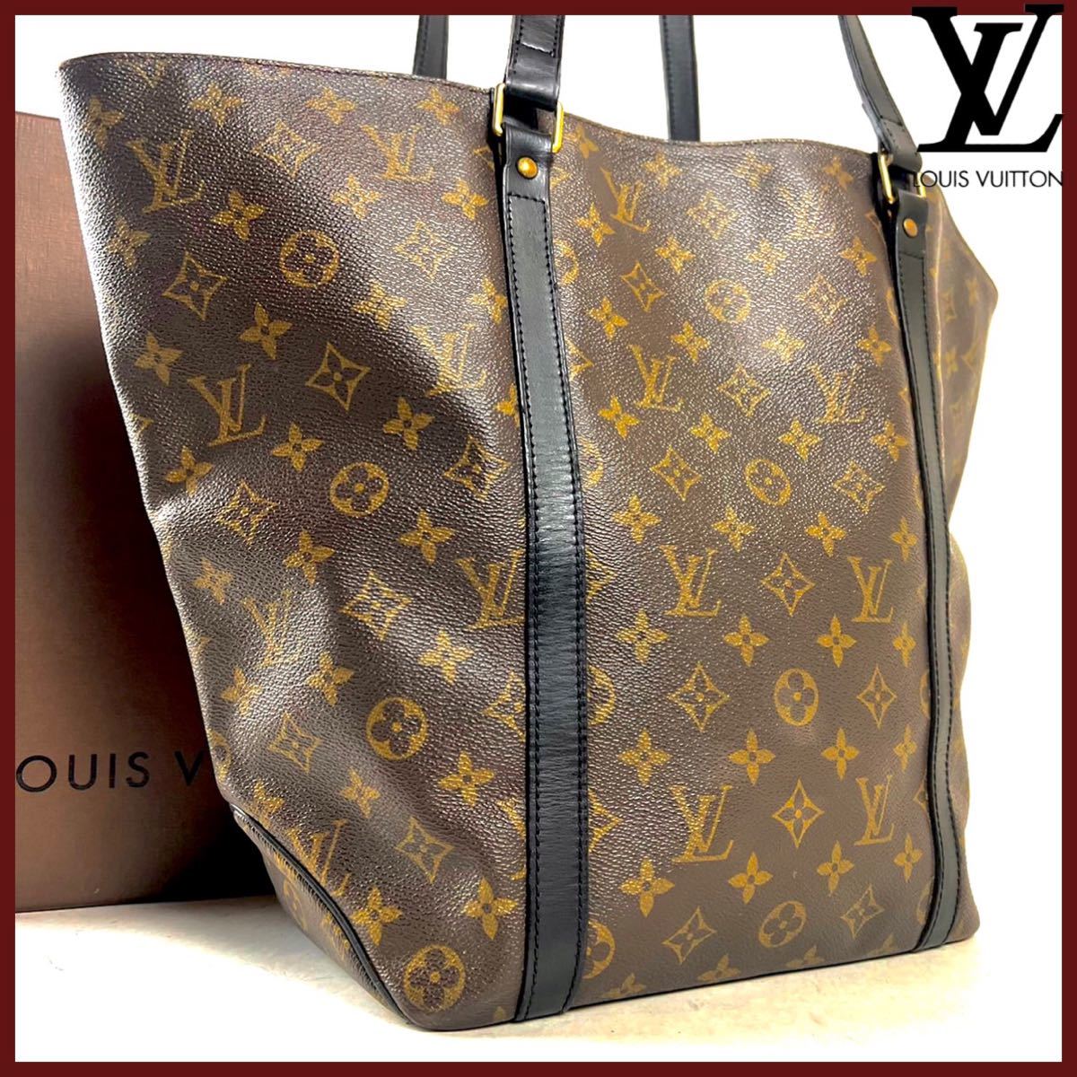 1円 美品LOUIS VUITTON ルイヴィトン モノグラム サックショッピング
