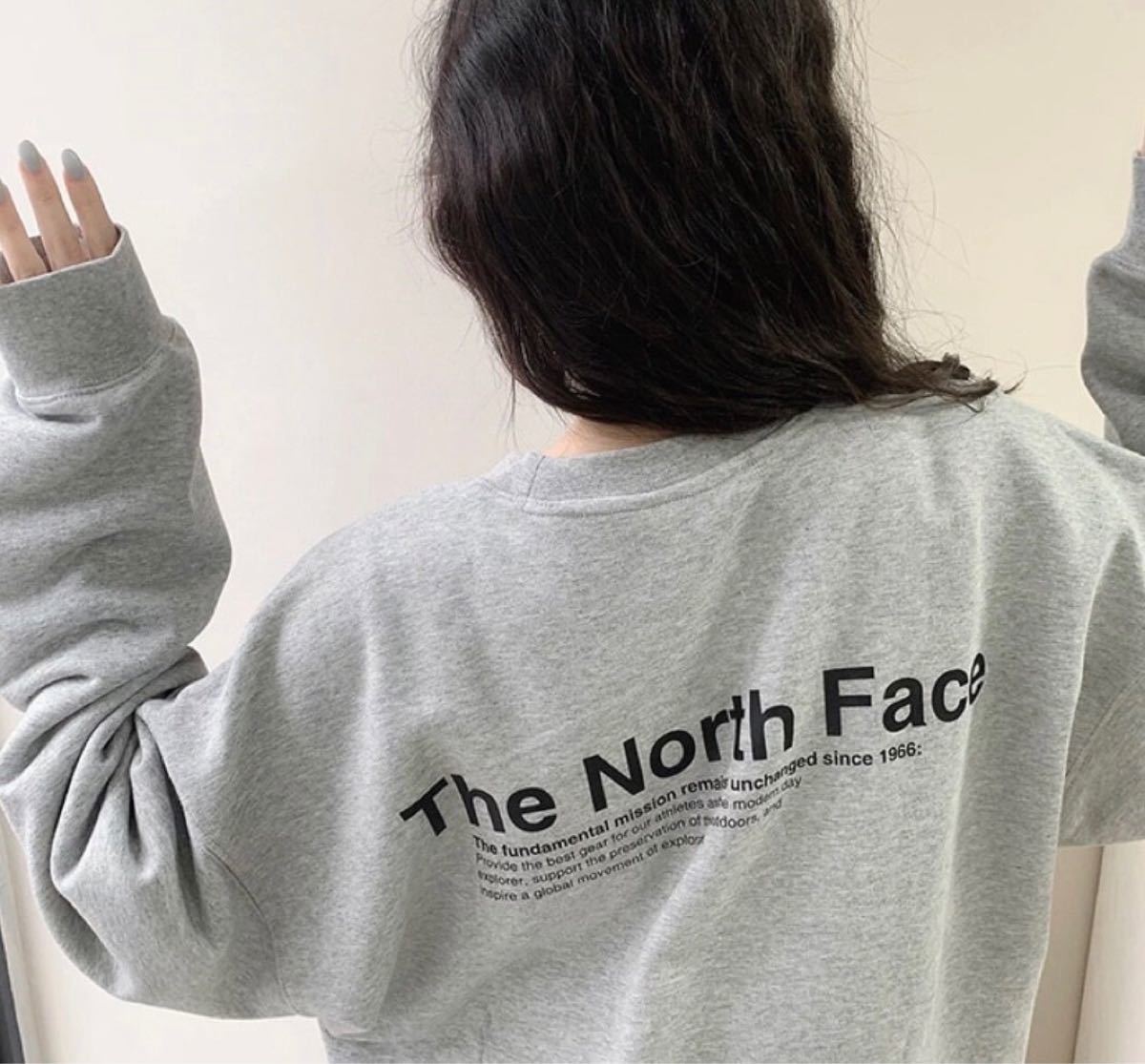 THE NORTH FACE ザノースフェイス トレーナー スウェット グレー THE NORTH FACE ザノースフェイス トレーナー スウェット グレー