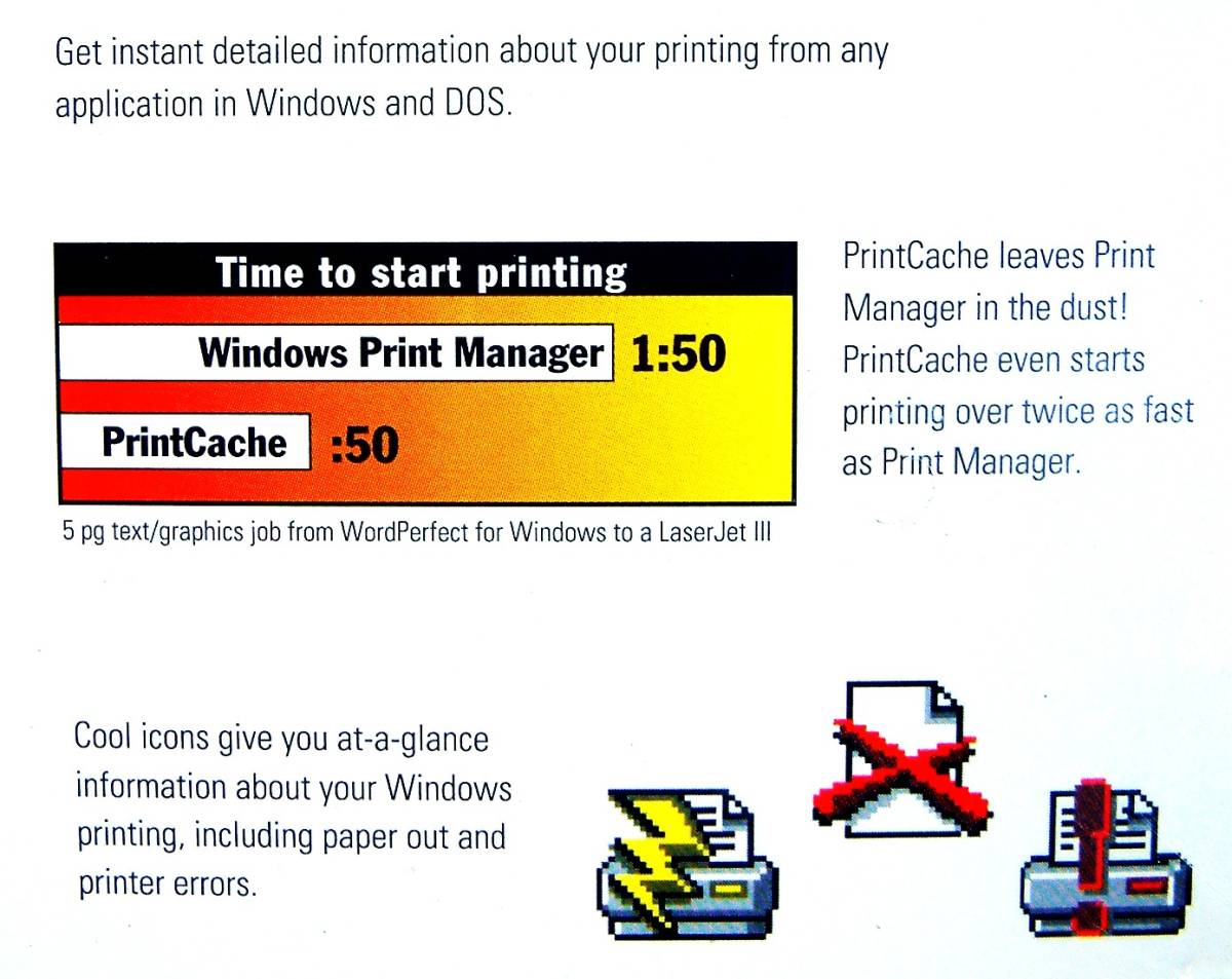 [5017] LaserTools PrintCache unopened Laser tool Sprint cache correspondence (DOS,Windows 3.1) print high speed . printing Speed up 