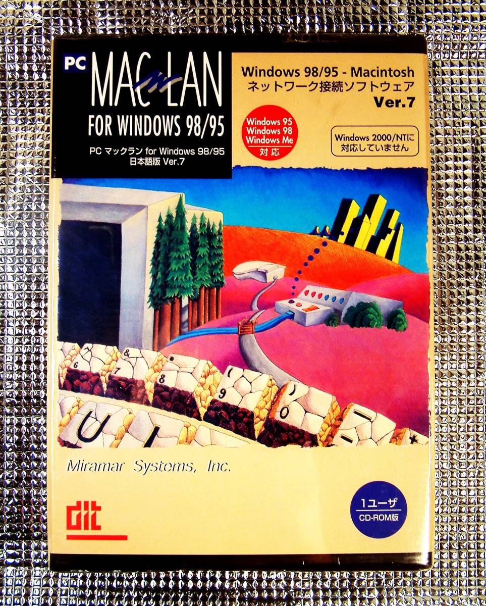 【5015】 PC MACLAN Windows 95/98用 PCマックラン Macintoshと(ファイル/プリンタ)共有 サーバ接続(AppleShare IP，Appleリモートアクセス)