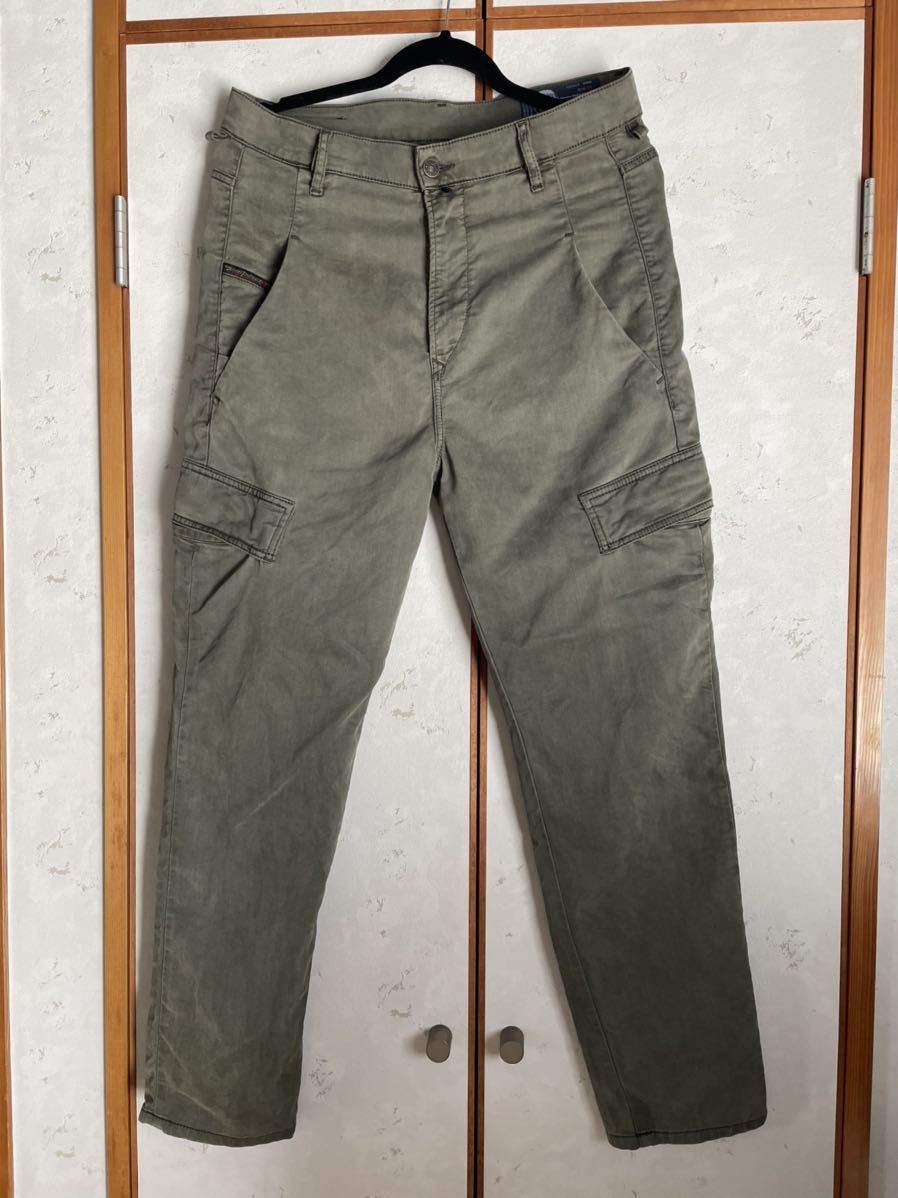 ラッピング不可】 極美品 DIESEL ジョグジーン カーゴ D-KRETT カーキ 【有名人芸能人】 EIJI様専用! ディーゼル THOMMER jogg jeans W32 デニム/ジーンズ