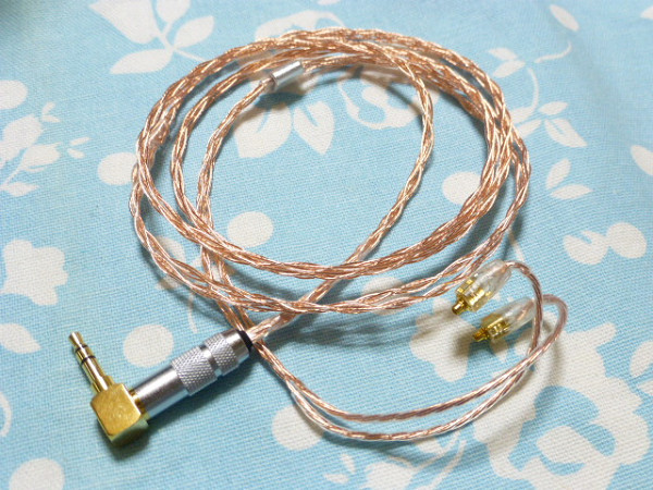 MMCX ケーブル 102SSC 八芯 ブレイド編み込み 2.5mm4極 3.5mm3極 3.5mmL字 120cm (カスタム対応可能) Shure Campfire Audio