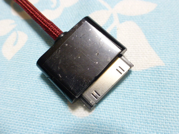 iPod Dock USB ケーブル USB-A タイプ BELDEN 1804a ワインレッド ( 長さ 布スリーブ配色カスタム対応可能)
