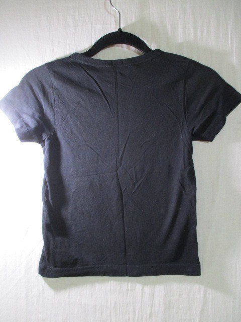 【GU】半袖Tシャツ サイズ110色ブラック身丈43身幅31肩幅28/DAS_画像2