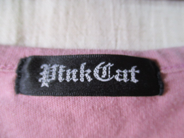 【PinkCat】カットソー サイズＭ色ピンク身丈66身幅38肩幅36/CAM_画像2