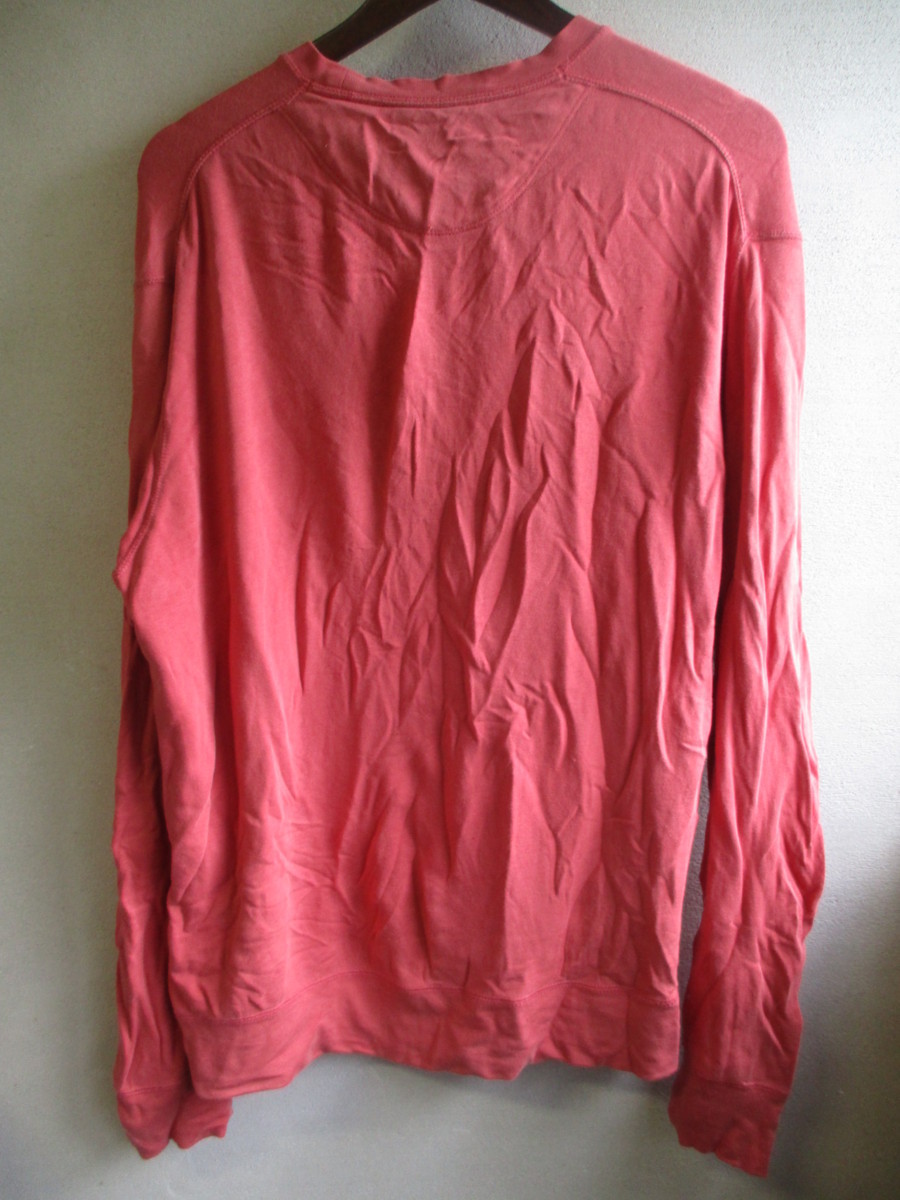 【ユニクロ】 長袖Tシャツ メンズ サイズ:Ｌ 色:ピンク 身丈:74 身幅:52 肩幅:48/MAW_画像2