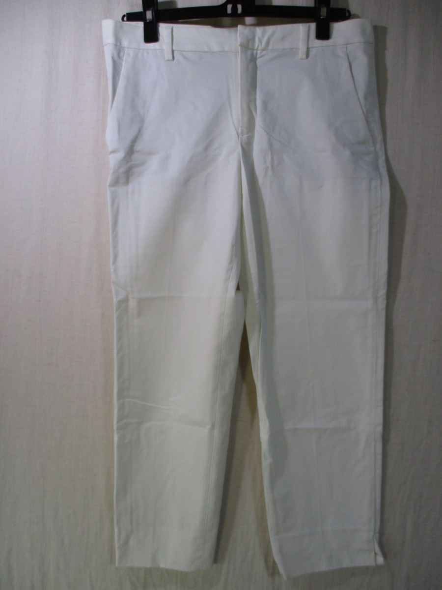 【ユニクロ】パンツ サイズＭ色ホワイト身丈80身幅37/FAM_画像1