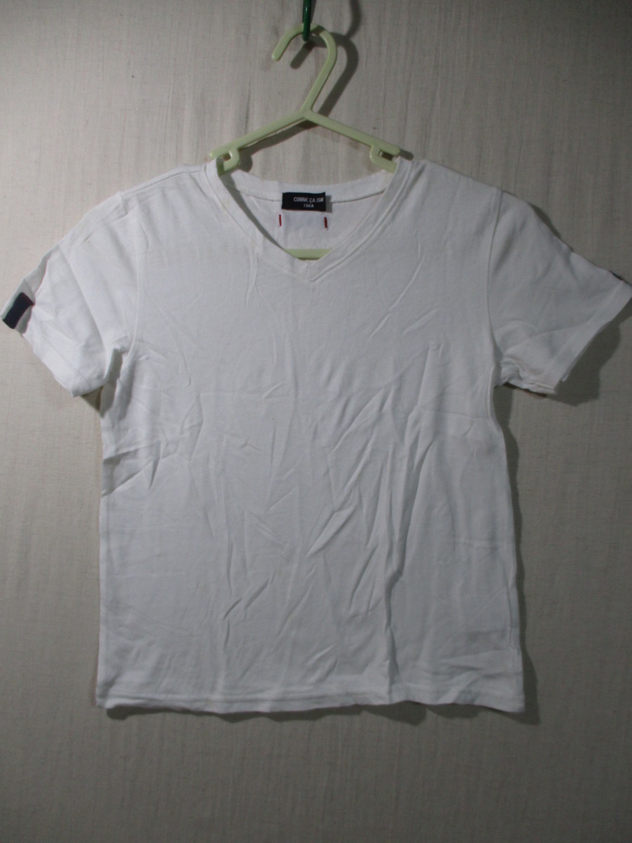 【COMME CA ISM】半袖Tシャツ サイズ130色ホワイト身丈46/IAS_画像1