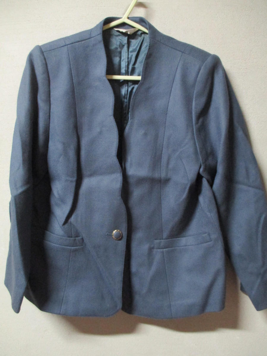 【Elegance】ジャケット サイズＭ色グレー身丈60身幅45肩幅37/KAG_画像1