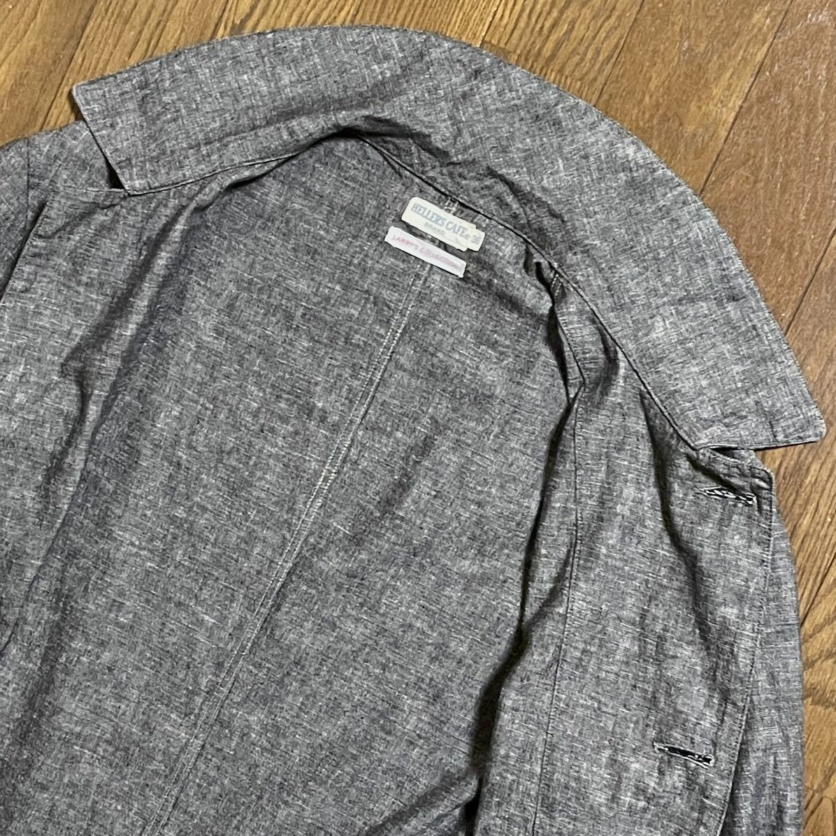 新品 ヘラーズカフェ 絶版名作 ショップコート【36/実寸38】GRY