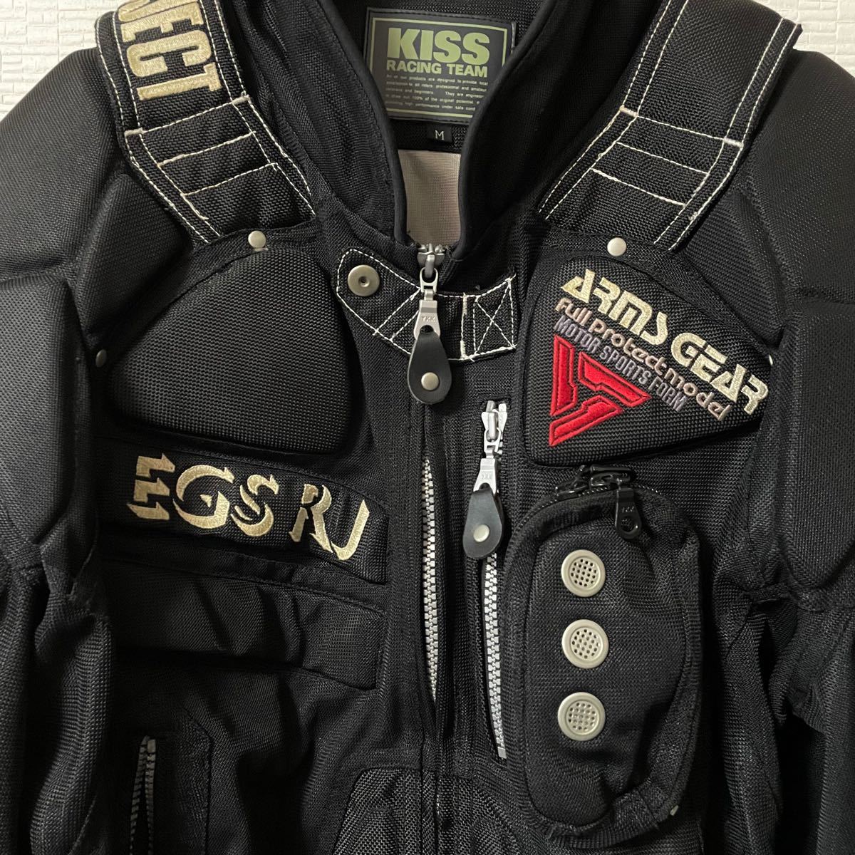 KISS RACING TEAM】レーシングジャケット バイク Mサイズ KISS RACING TEAM】レーシングジャケット バイク Mサイズ