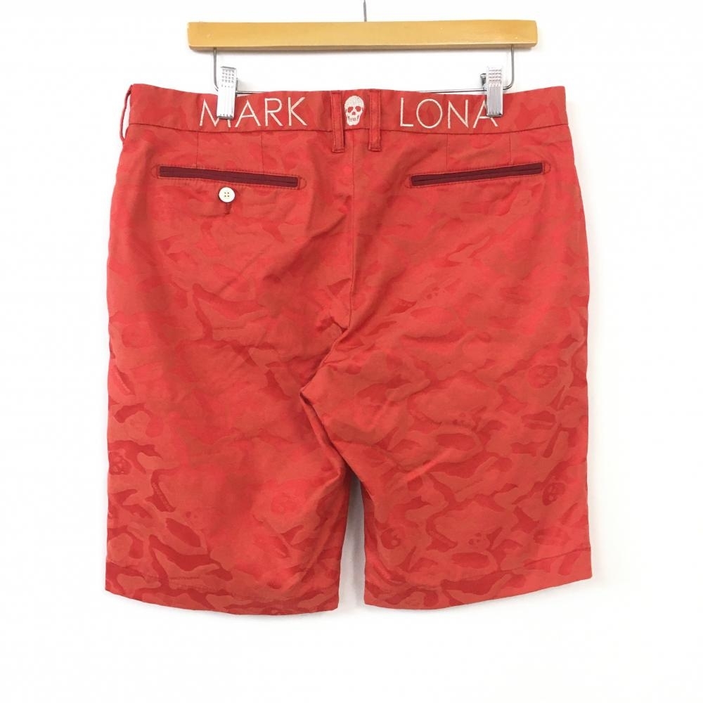 MARK&LONA マークアンドロナ ハーフパンツ レッド 迷彩×スカル