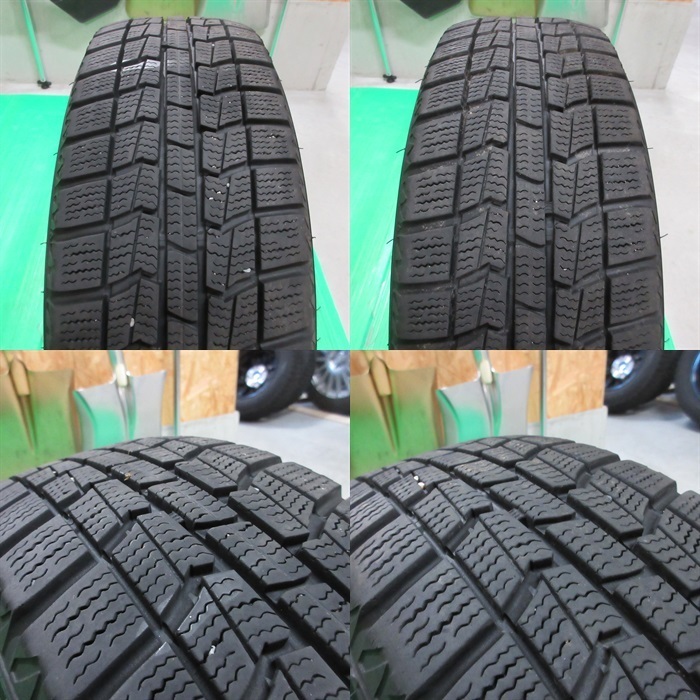 キューブ 175/65R14 冬用2019年スタッドレス 65%-90%山 AUTOBACS NorthTrek N3i 4本 4穴PCD100 +45 フィット bB サクシード 中古新潟_画像10