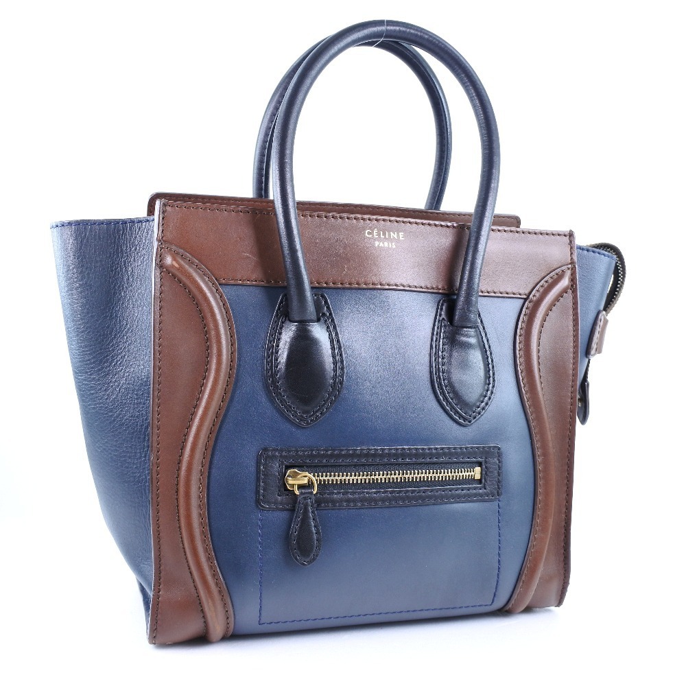 CELINE セリーヌ ラゲージ マイクロショッパー ハンドバッグ カーフ