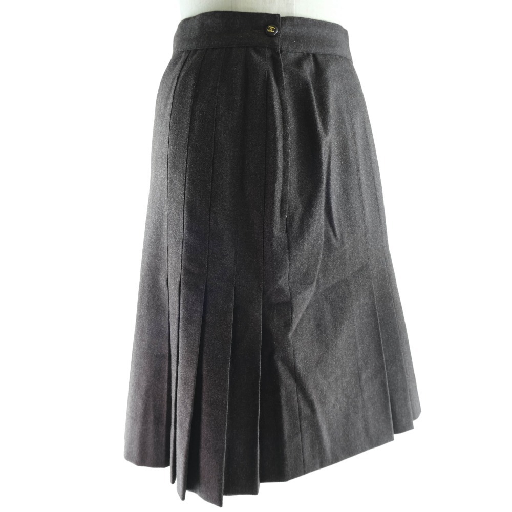 CHANEL Chanel flair P03640V03532 skirt wool tea lady's [80090231] used 