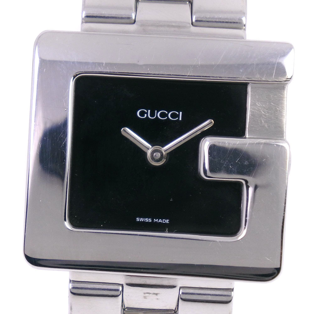 GUCCI グッチ 3600J 腕時計 SS クオーツ レディース黒 文字盤【57030316】中古_画像1