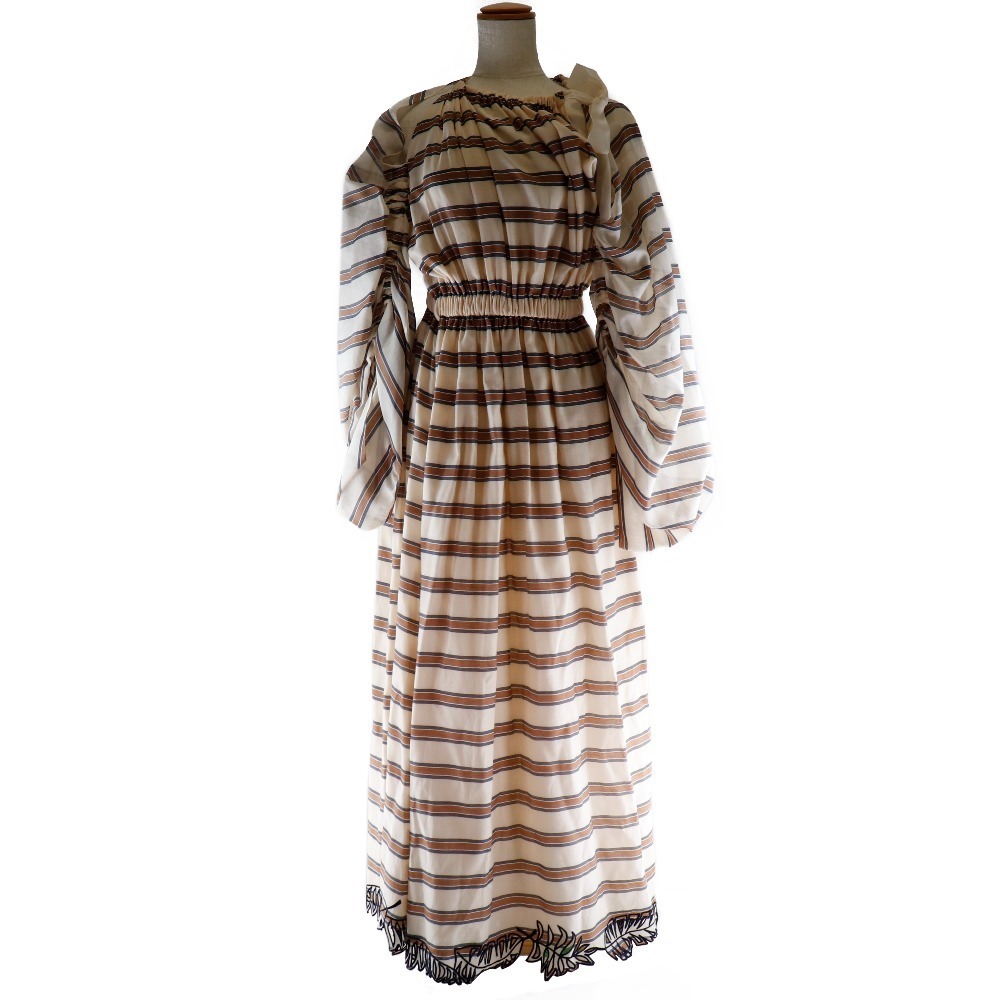 FENDI Fendi коктейль платье FD9622 A38D One-piece полиэстер × полиуретан бежевый женский [12100419] б/у 