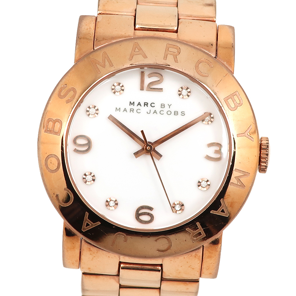 MARC BY MARC JACOBS マークバイマークジェイコブス MBM3077 腕時計 SS ゴールド クオーツ レディース  白文字盤【22033027】