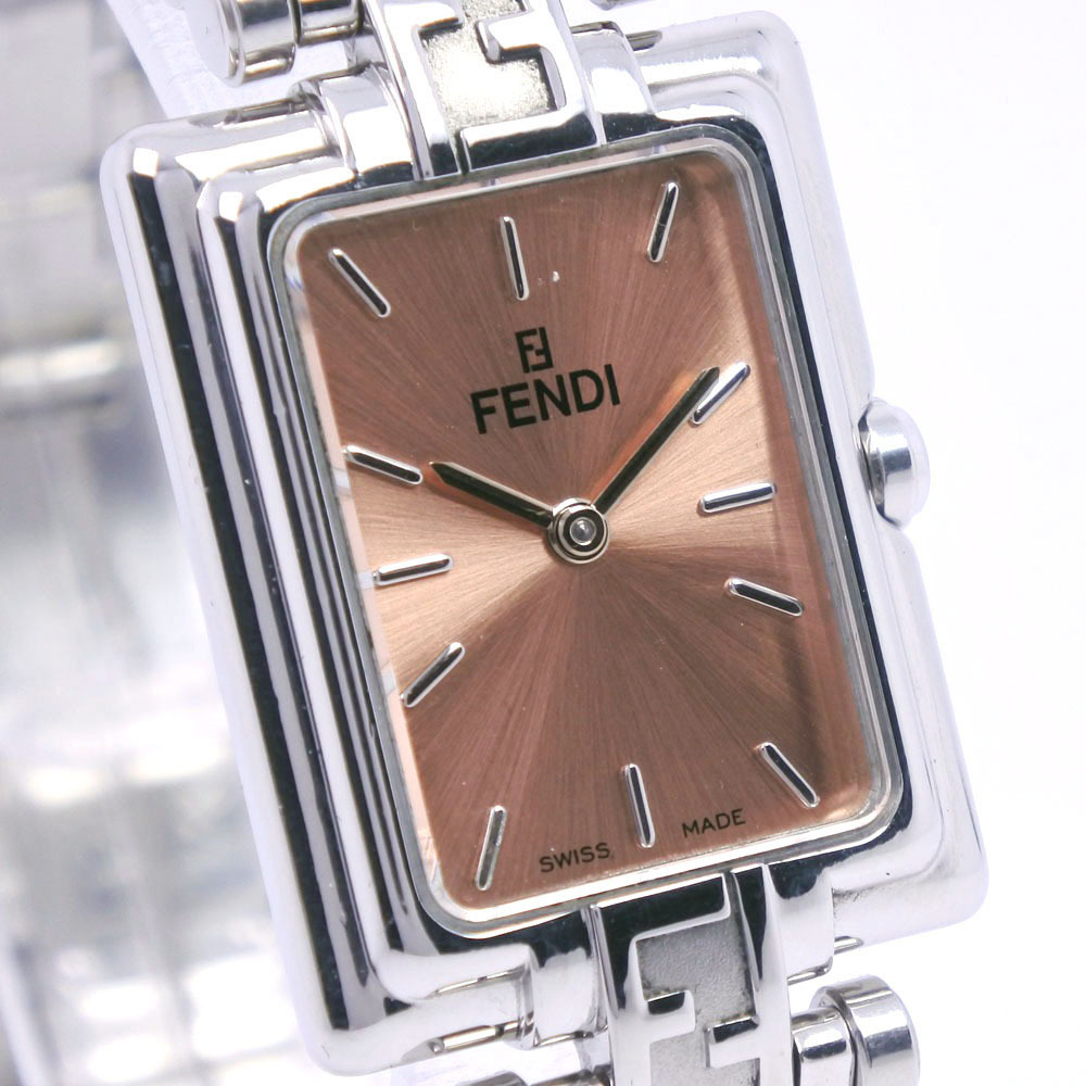 FENDI フェンディ 710L SS アナログ表示 オロロジ クオーツ ピンクゴールド文字盤中古 レディース 腕時計 本店は オロロジ