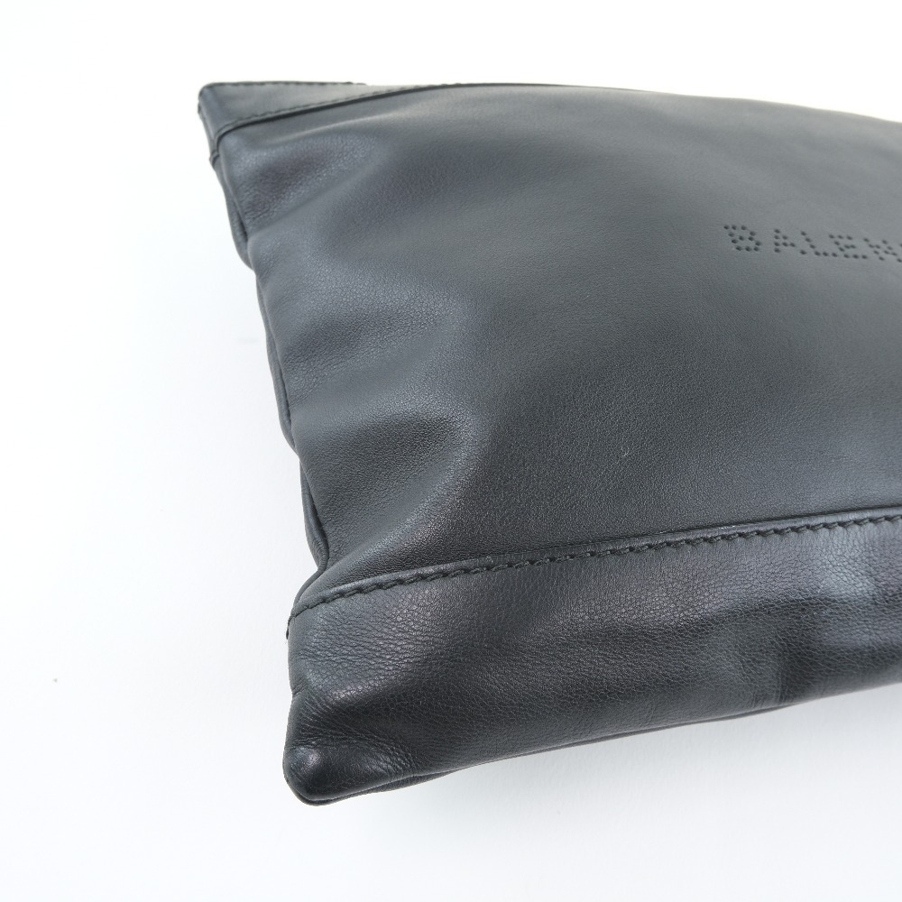 BALENCIAGA バレンシアガ ネイビー クリップM クラッチバッグ 37373 セカンドバッグ カーフ 黒 ユニセックス【59080375】中古_画像4