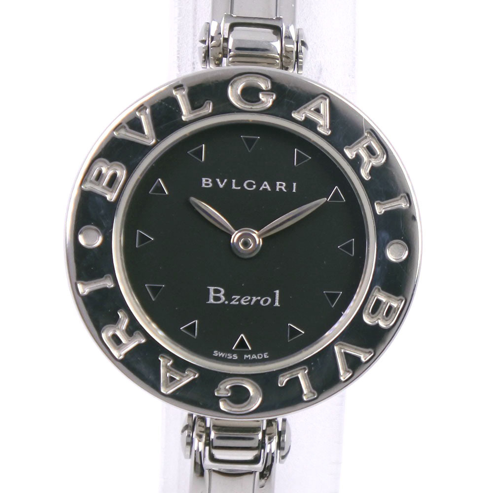 BVLGARI ブルガリ Bzero1 ブルガリブルガリ BZ22S 腕時計 SS シルバー クオーツ レディース 黒文字盤【55310312】中古