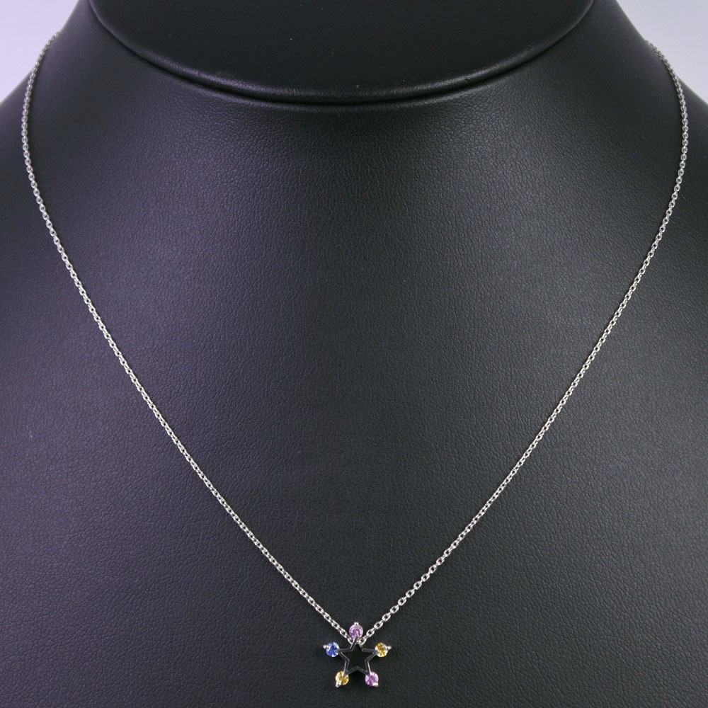 STAR JEWELRY スタージュエリー スター マルチストーン ネックレス Pt950プラチナ マルチカラー レディース【52010381】中古_画像8