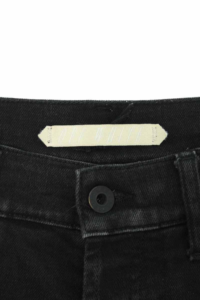 オフホワイト OFF-WHITE サイズ:29インチ デニムハーフパンツ グレー