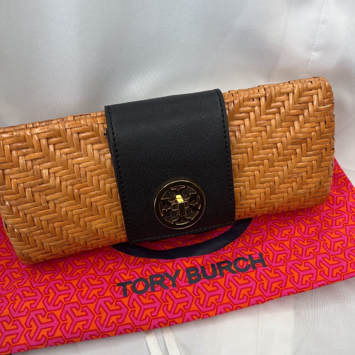 美品！TORY BURCH トリーバーチ　かごクラッチバッグ　かごバッグ　夏用バッグ