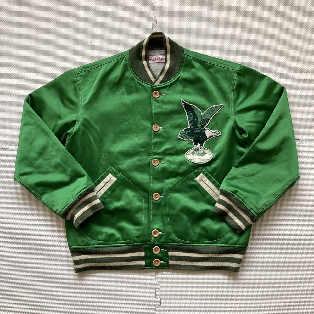 Mitchell&Ness ミッチェルアンドネス サテン スタジャン ジャケット XL_画像1