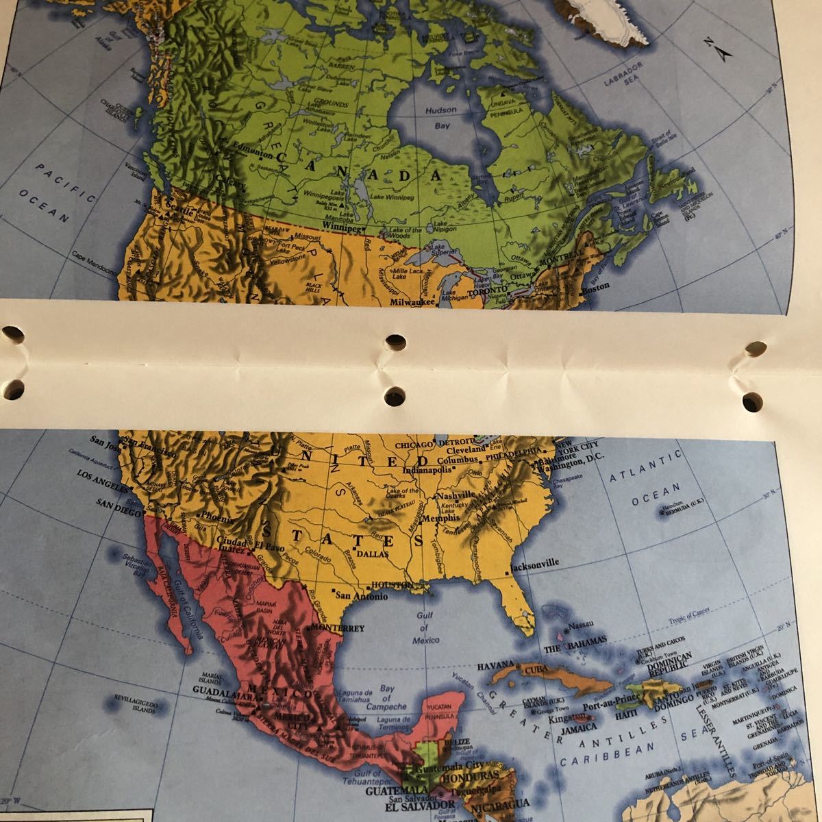【送料無料】英語版地図帳Merriam Webster notebook Atlas アメリカ中心の地図帳 1997_画像4
