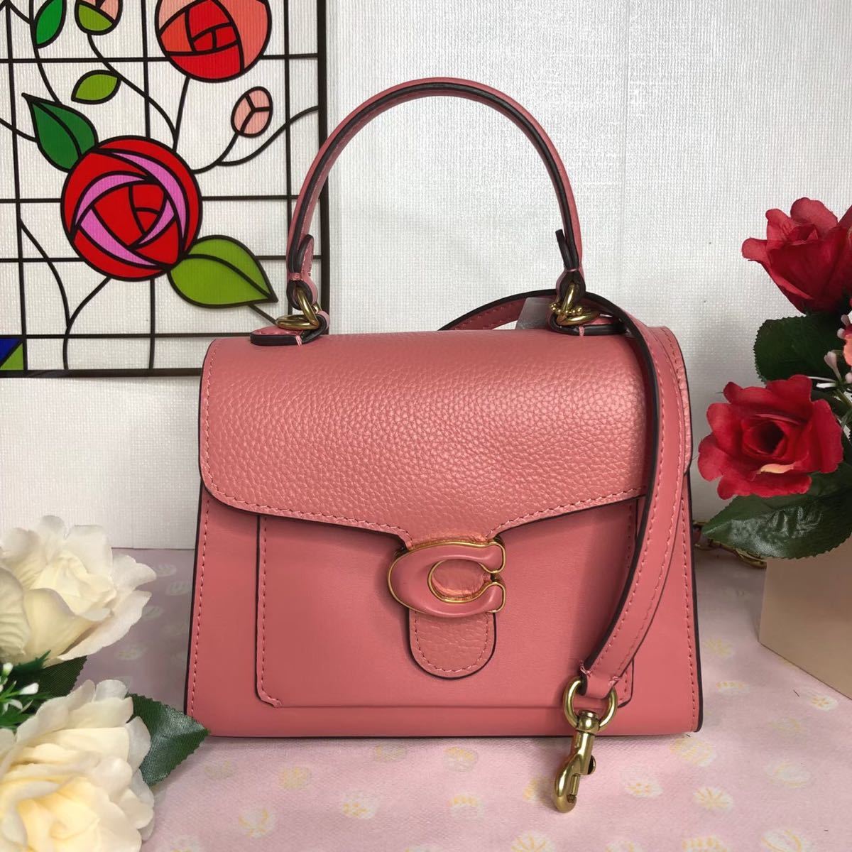COACH コーチ 新作 ピンク 2way タビー ミニバッグ ショルダー 新品