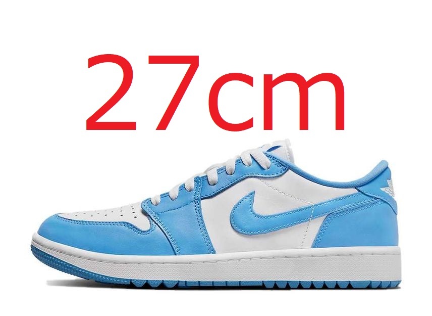 NIKE AIR JORDAN 1 LOW GOLF UNC BLUE 27cm ナイキ エア ジョーダン ロー ゴルフ ユーエヌシー ブルー 国内黒タグ 新品未使用