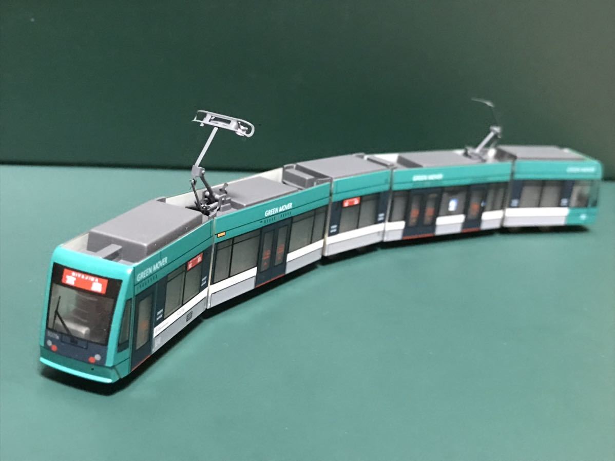 トラムウェイ 広島電鉄 5000形グリーンムーバー 5001編成・「宮島」行 メーカー完成品