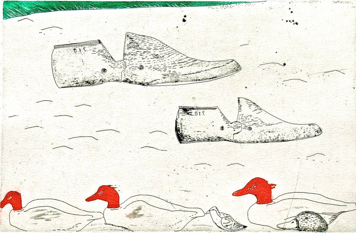 山本容子 初期版画作品「Red Wood」1979年( Portfolio 山本容子 初期版画作品「Red Wood」1979年( Portfolio